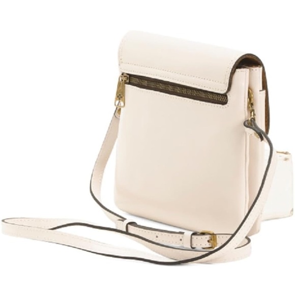 Patricia Nash Balluri Crossbody Bag Cream White Leather Flap Purse NWOT - Picture 3 of 10